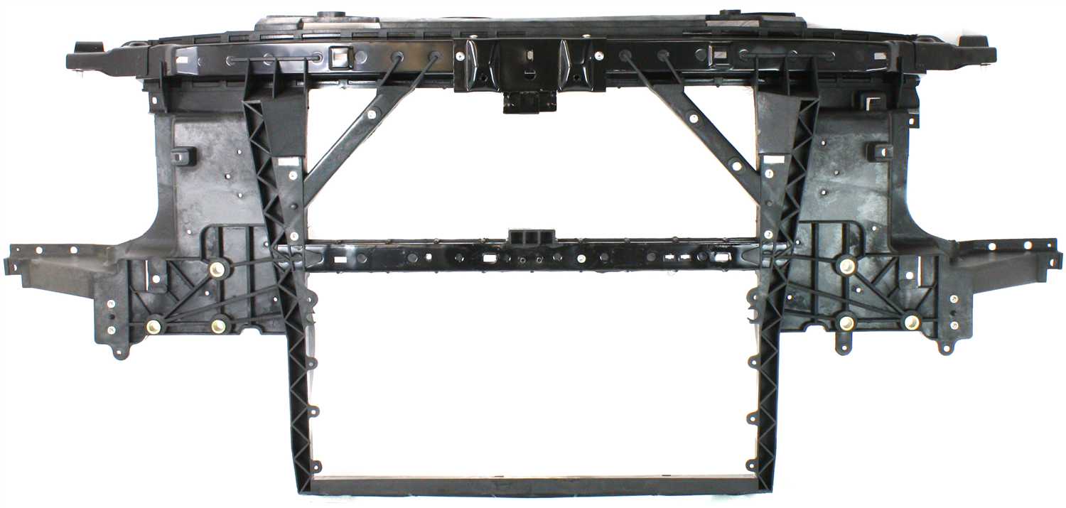 Radiator Support Assembly for Nissan Titan 2004-2010, Black Plastic with Steel, Replacement