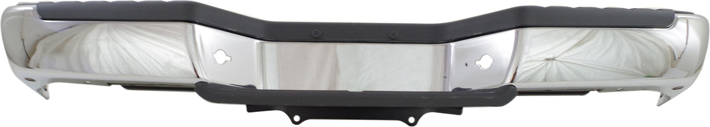 Chrome Diamondstep Step Bumper, Face Bar and Pad for Nissan Frontier 1998-2000, with Pad Provision, without Mounting Bracket, Replacement