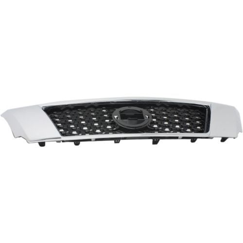 Grille for 2013-2016 Nissan Pathfinder, Chrome Shell with Black Insert, without Around View Monitor, Excludes Hybrid Model - CAPA-Certified, Replacement