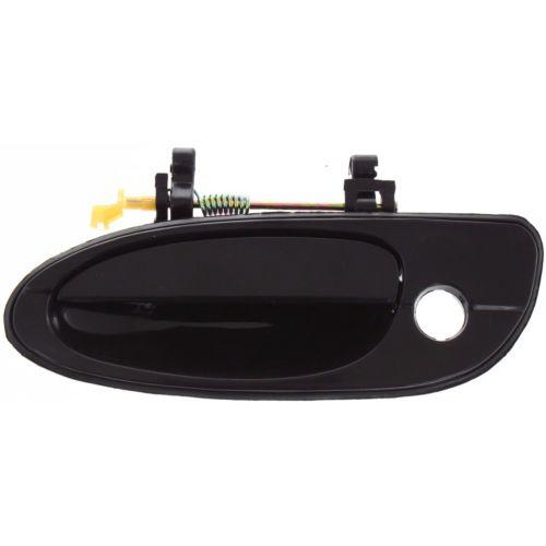 Front Left (Driver) Outer Door Handle for 2002 - 2003 Nissan Maxima GLE + GXE Models, Exterior, Super Black, Code KH3,  806072Y904, Replacement