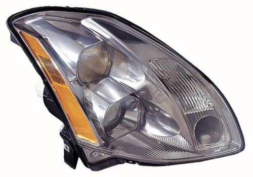 Right (Passenger) Headlight Assembly for 2004 Nissan Maxima, Front Headlight Assembly Replacement Housing/Lens/Cover, Halogen Composite,  260107Y025, Replacement