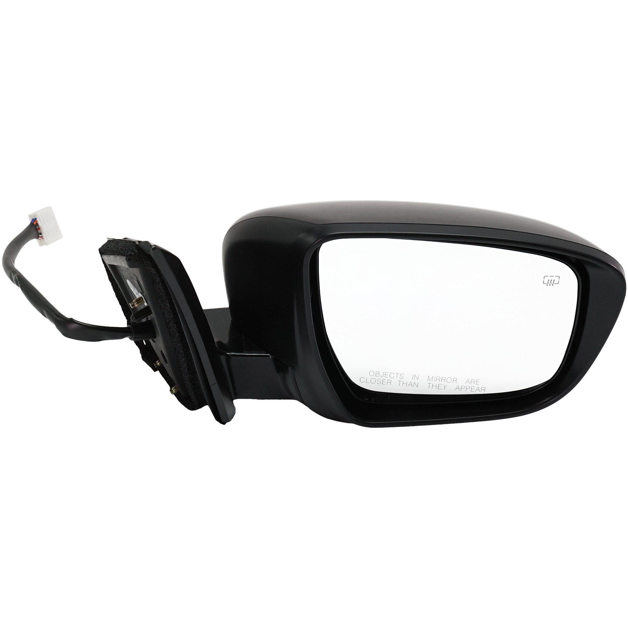 Power Heated Paintable Mirror for Nissan Murano 2016-2023, Right (Passenger), Manual Folding, SL/Platinum Models, with Memory, Camera and Signal Light, From March 2016, Replacement