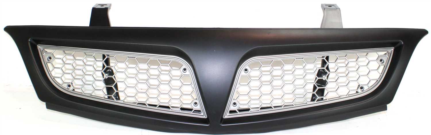 Grille for 2001-2005 Montana Van, Painted Black Shell with Silver Insert, Pontiac Replacement Part