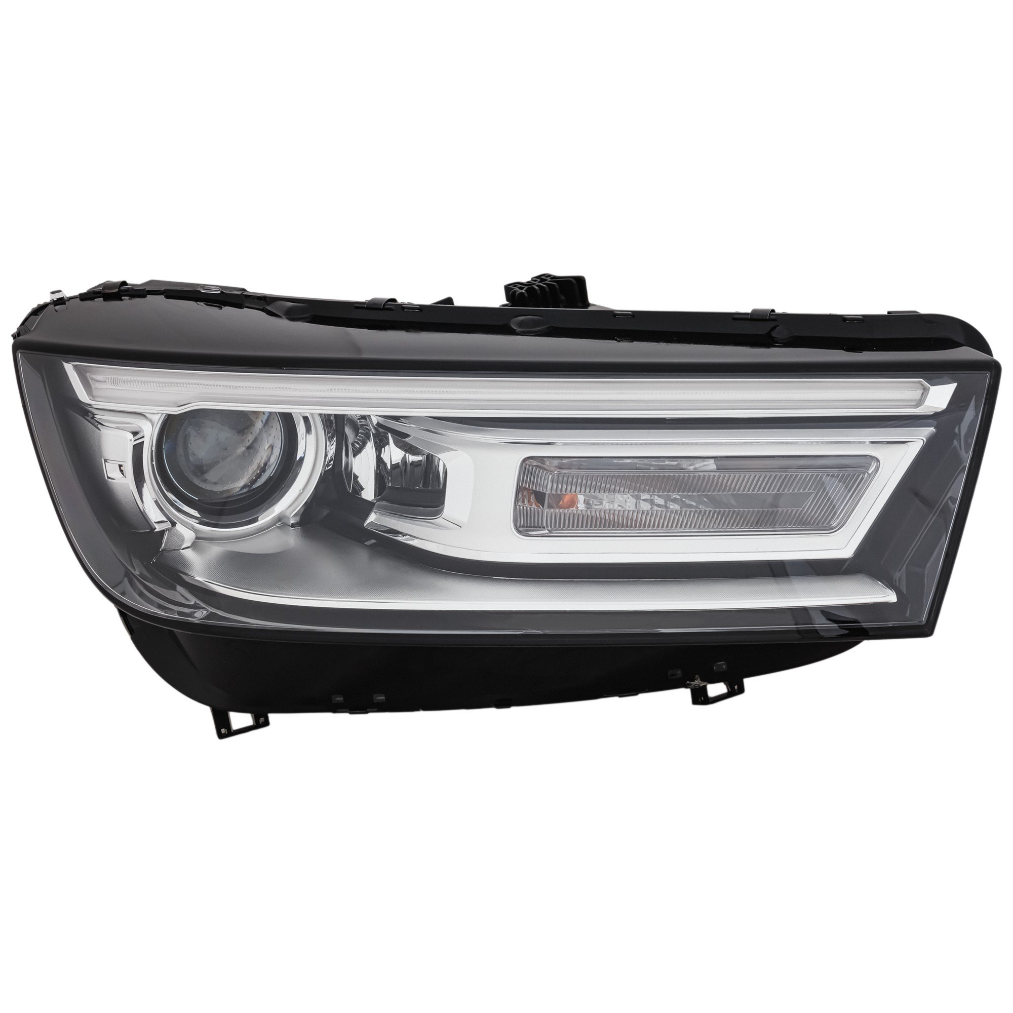 Headlight for Audi Q5/SQ5 2018-2020, Right (Passenger), Lens and Housing, Xenon, Without Logo, Replacement