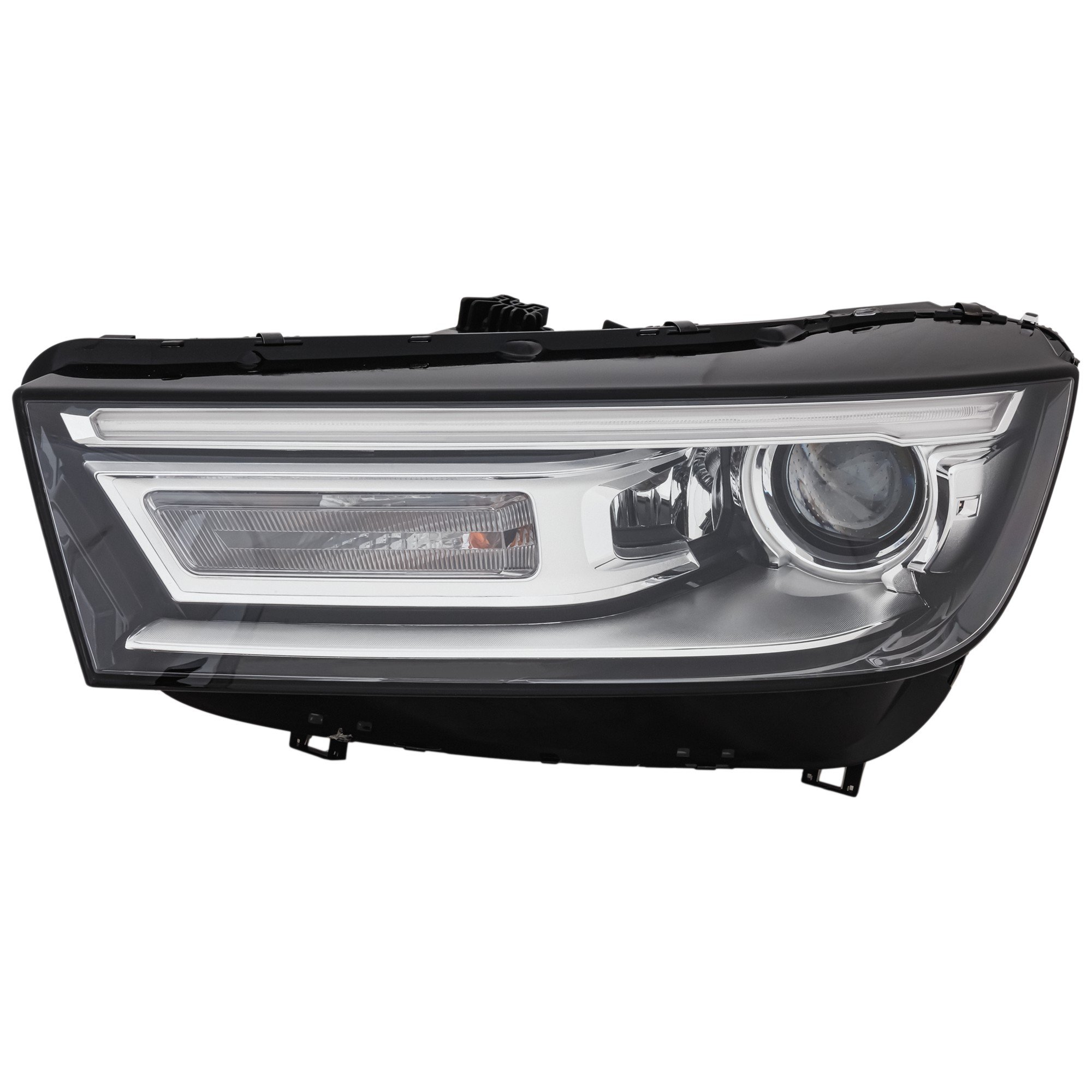 Headlight for Audi Q5/SQ5 2018-2020, Left (Driver) Side, Includes Lens and Housing, Xenon, without Logo, Replacement (CAPA Certified)