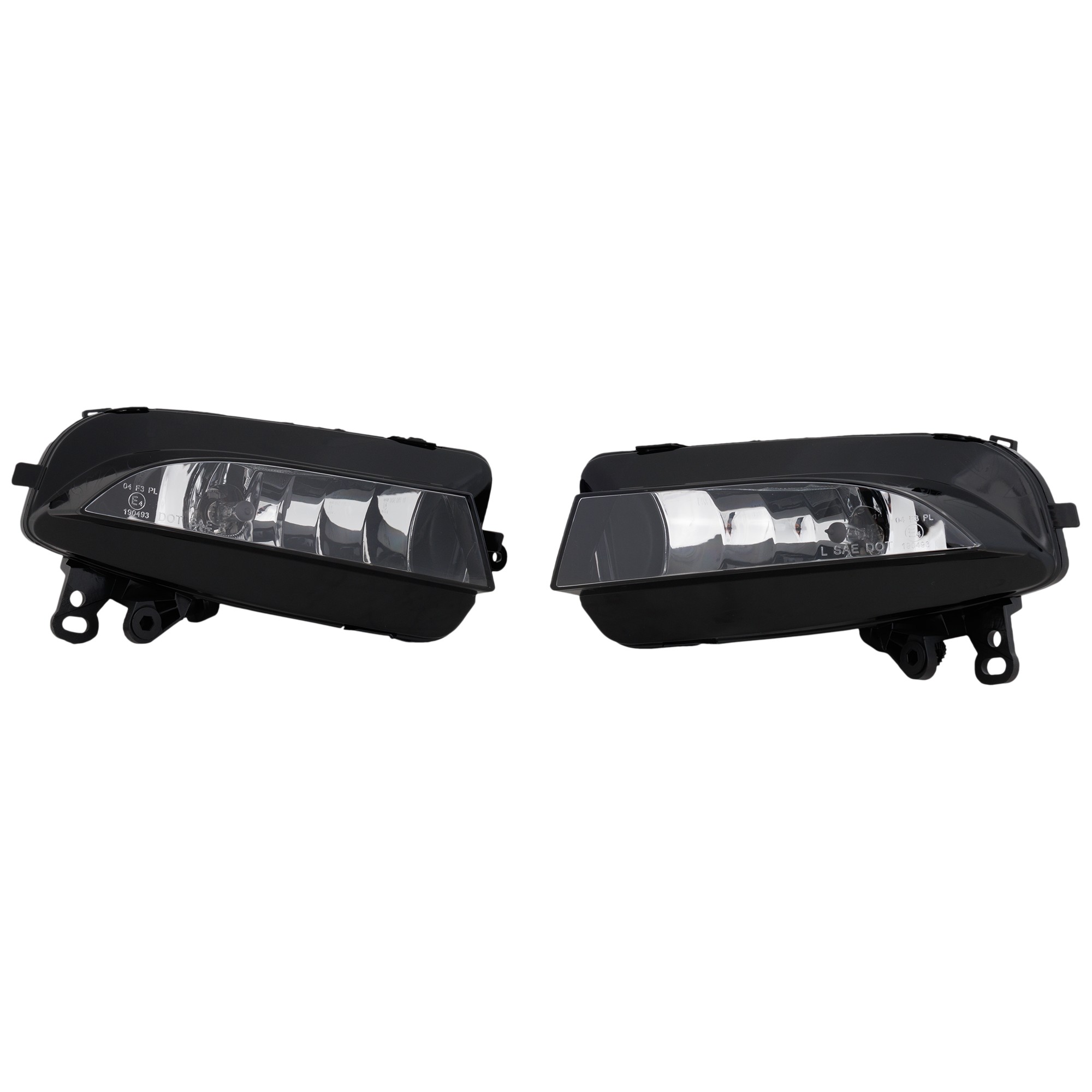 Fog Light Assembly for Audi A5 2012-2017, Right (Passenger) and Left (Driver), Halogen, Clear Lens, Replacement