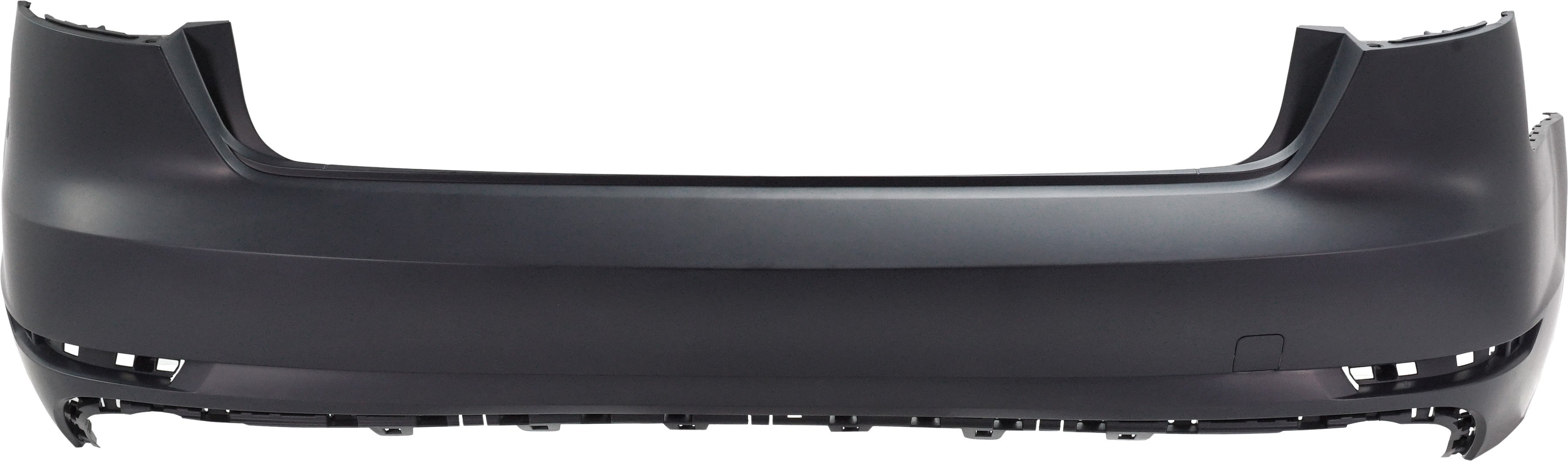 Rear Bumper Cover for Audi A4 2017-2019, Primed (Ready to Paint), Without S-Line Package and Parking Aid Sensor Holes, Replacement (CAPA Certified)