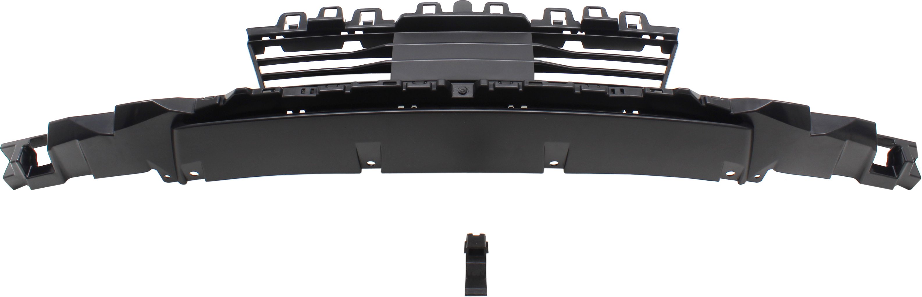 Front Bumper Grille for BMW 3-Series 2016-2019, Center, Textured Black, Sedan (2016-2018), Wagon, without M Sport Package, with Active Cruise Control, Replacement