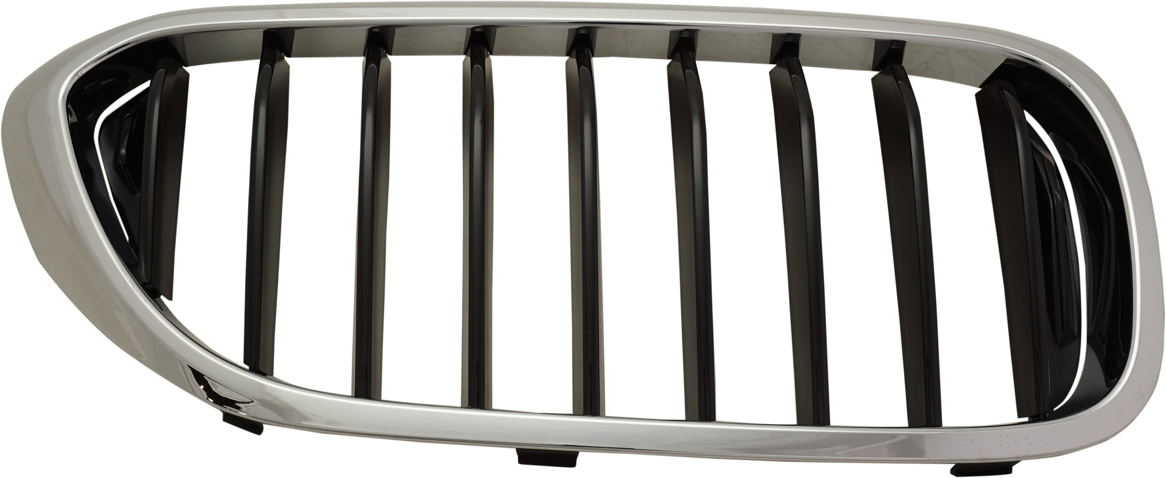 Grille for BMW 5-Series 2017-2020 Right (Passenger) Side, Chrome, with M Package, Suitable for Non-Hybrid or Hybrid Model without Luxury Package, with/without Night Vision, Sedan, Replacement