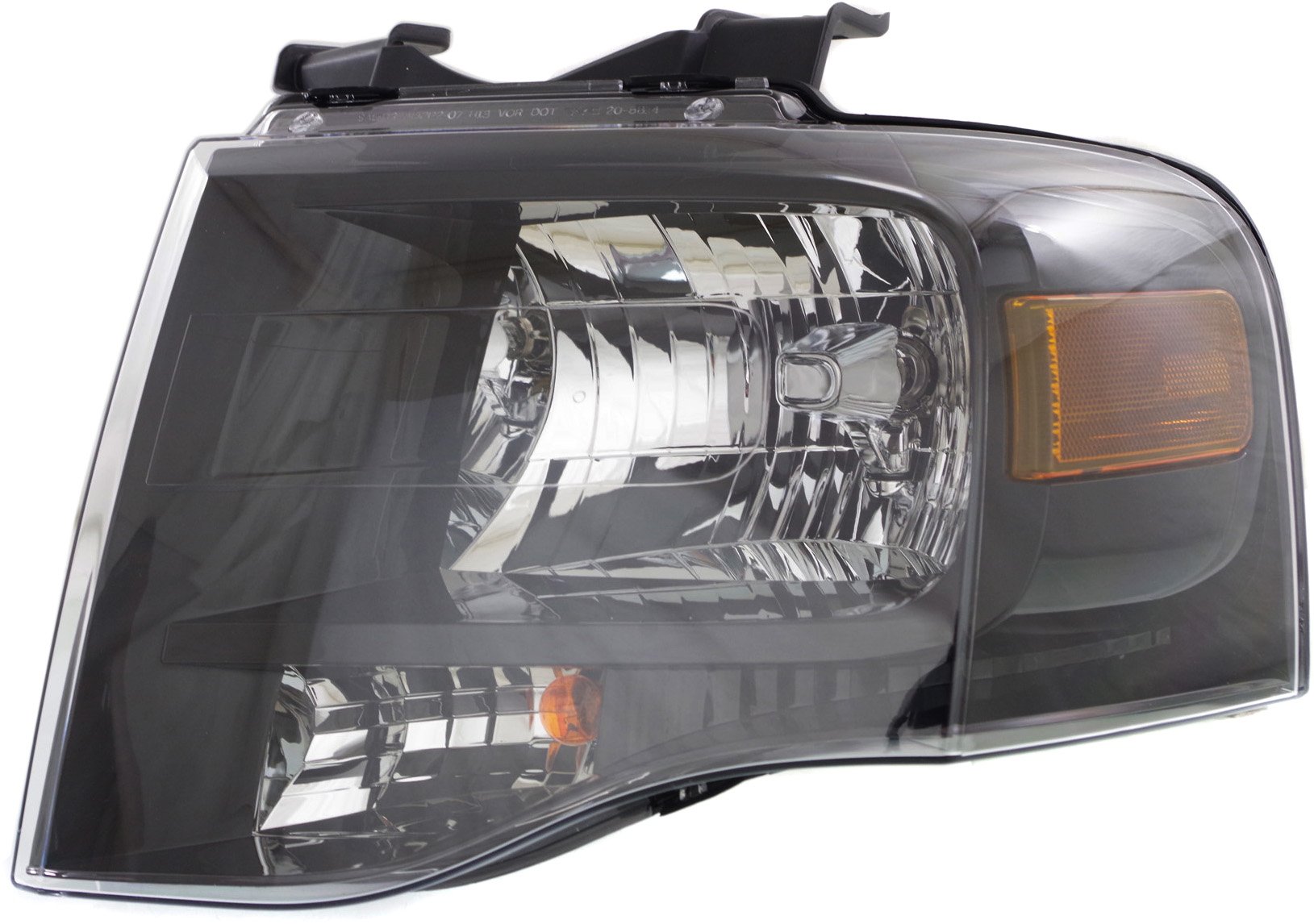 Headlight Assembly for Ford Expedition 2007-2014, Left (Driver), Halogen, with Black-Out (Black Interior), Replacement