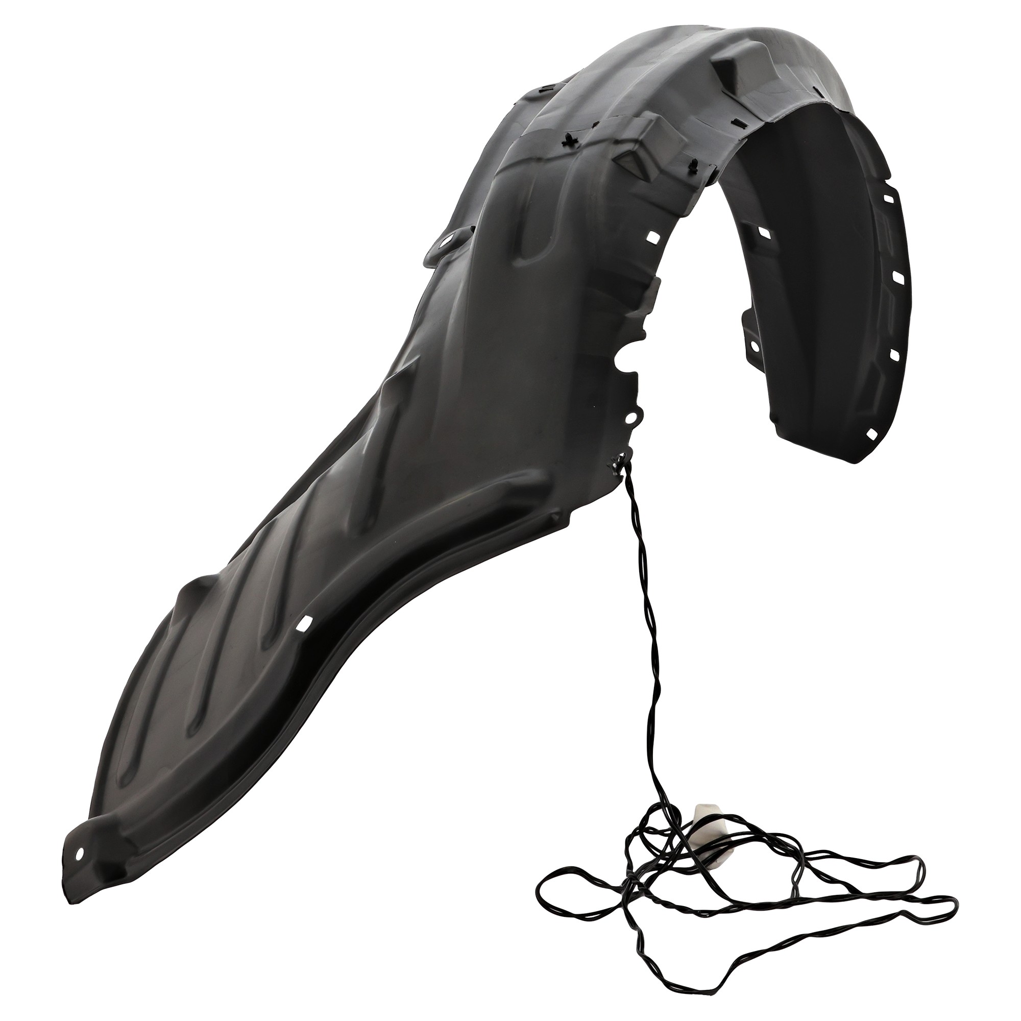 Front Fender Liner for Toyota Tundra 2007-2013 / Sequoia 2008-2022, Left (Driver), Rear Section, Plastic, Vacuum Form, 2010-2022 Without Cold Climate Spec, Replacement