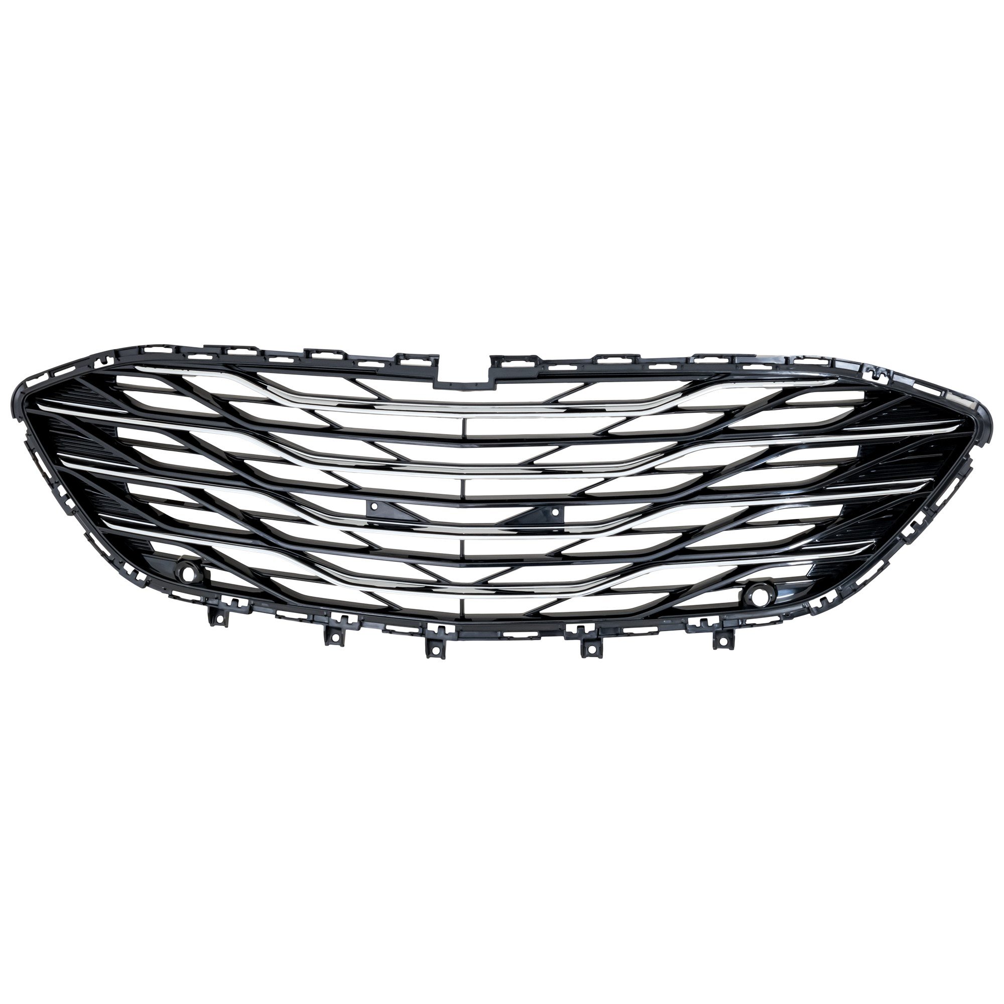 Front Bumper Grille for Chevrolet Malibu 2019-2023 Premier Model, Textured Black with Parallel Park Assist Sensor Holes, Replacement
