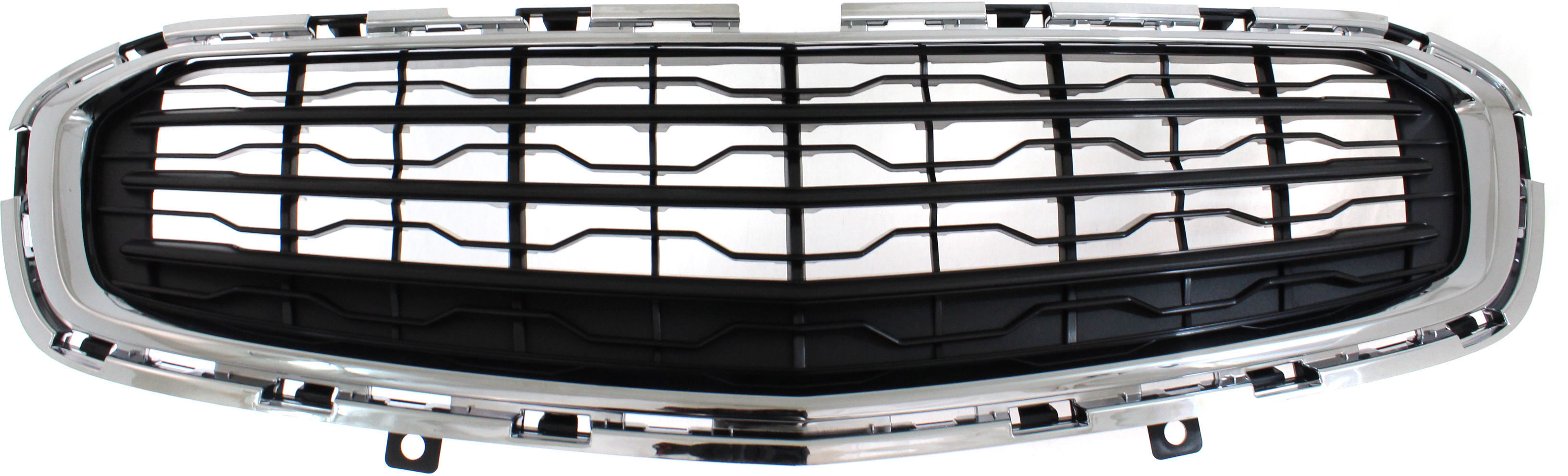 Lower Grille for Chevrolet Cruze 2015-2015/Cruze Limited 2016-2016, Textured Dark Gray with Chrome Molding, Automatic Transmission, Excluding LTZ Model, Replacement