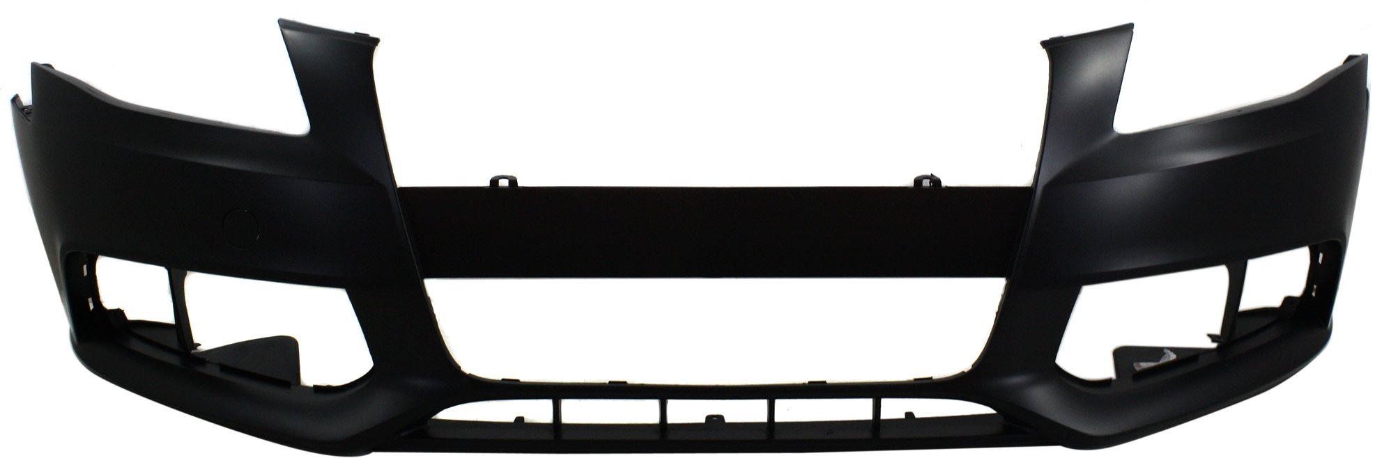 Front Bumper Cover for Audi A4 2009-2012 Sedan/Wagon, Primed (Ready to Paint), Without S-Line Package, Without Headlight Washer Holes, Replacement