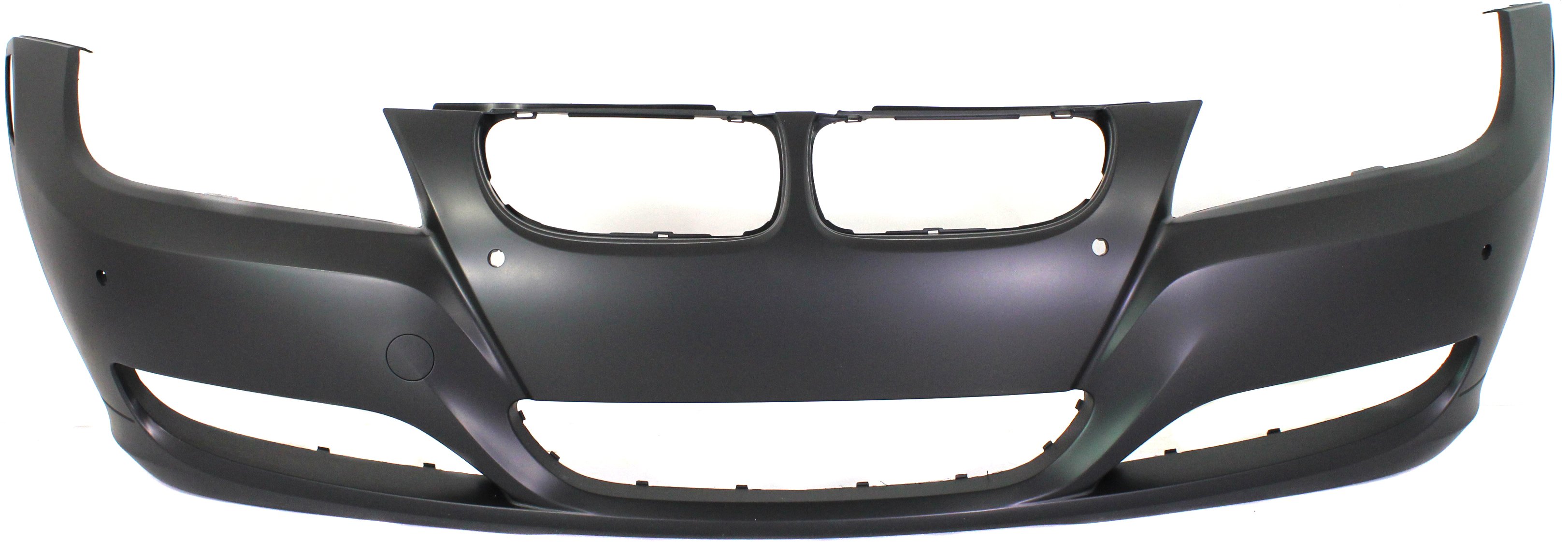 Front Bumper Cover for BMW 3-Series 2009-2012 Sedan/Wagon, Primed (Ready to Paint), without Headlight Holes, with Parking Distance Control Sensor Holes, Replacement
