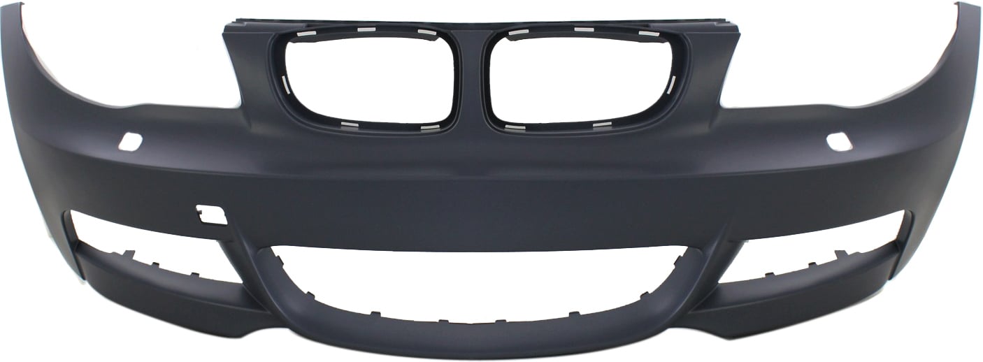 Front Bumper Cover for BMW 1-Series 2008-2013, Primed (Ready to Paint), with M Package, with Headlight Washer Holes, Replacement Models: 128i, 135i