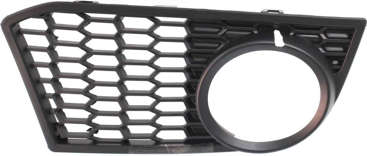 Front Fog Light Molding for BMW 5-Series 2011-2013, Right (Passenger), Textured Black, with M Package, Sedan, Replacement Models: 520i, 528i, 535i, 550i.