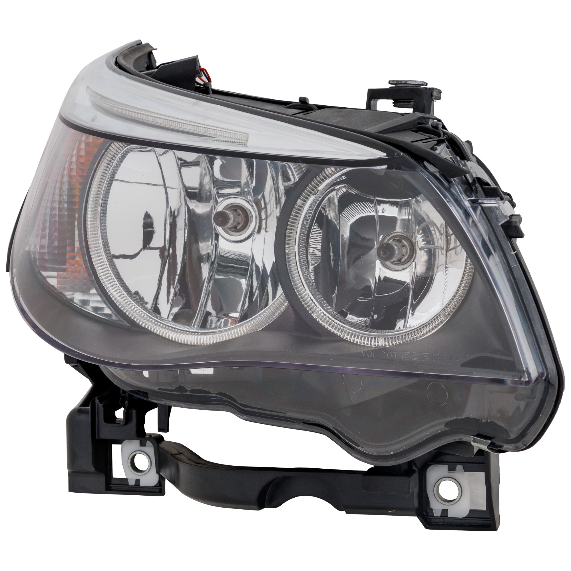 Headlight Assembly for BMW 5-Series 2004-2007 Sedan, Right (Passenger), Halogen, without Auto Adjust, Replacement