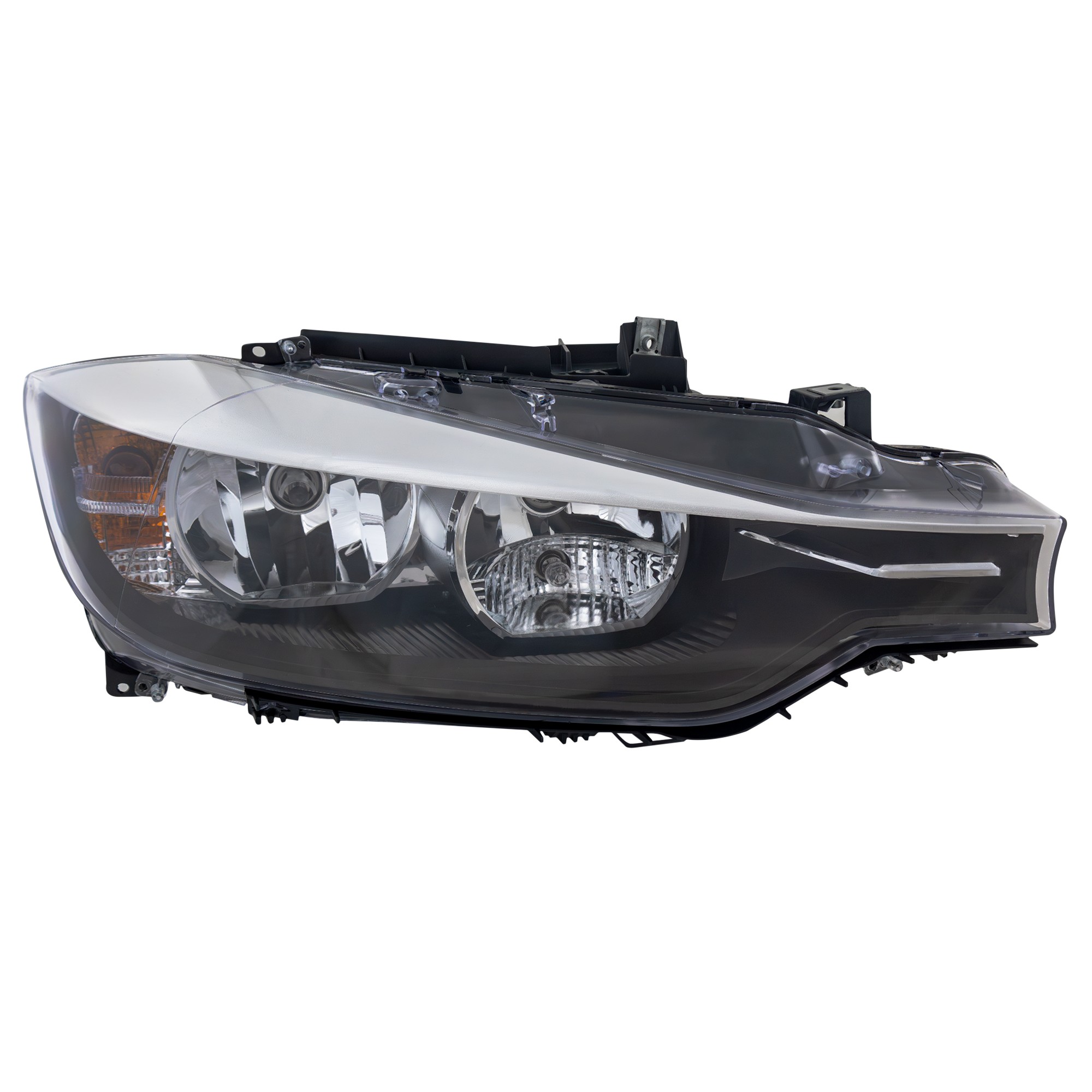Headlight Assembly for BMW 3-Series 2012-2015, Right (Passenger), Halogen, Sedan/Wagon, Replacement - Fits Models: 320i, 328i, 335i, 340i (CAPA Certified)