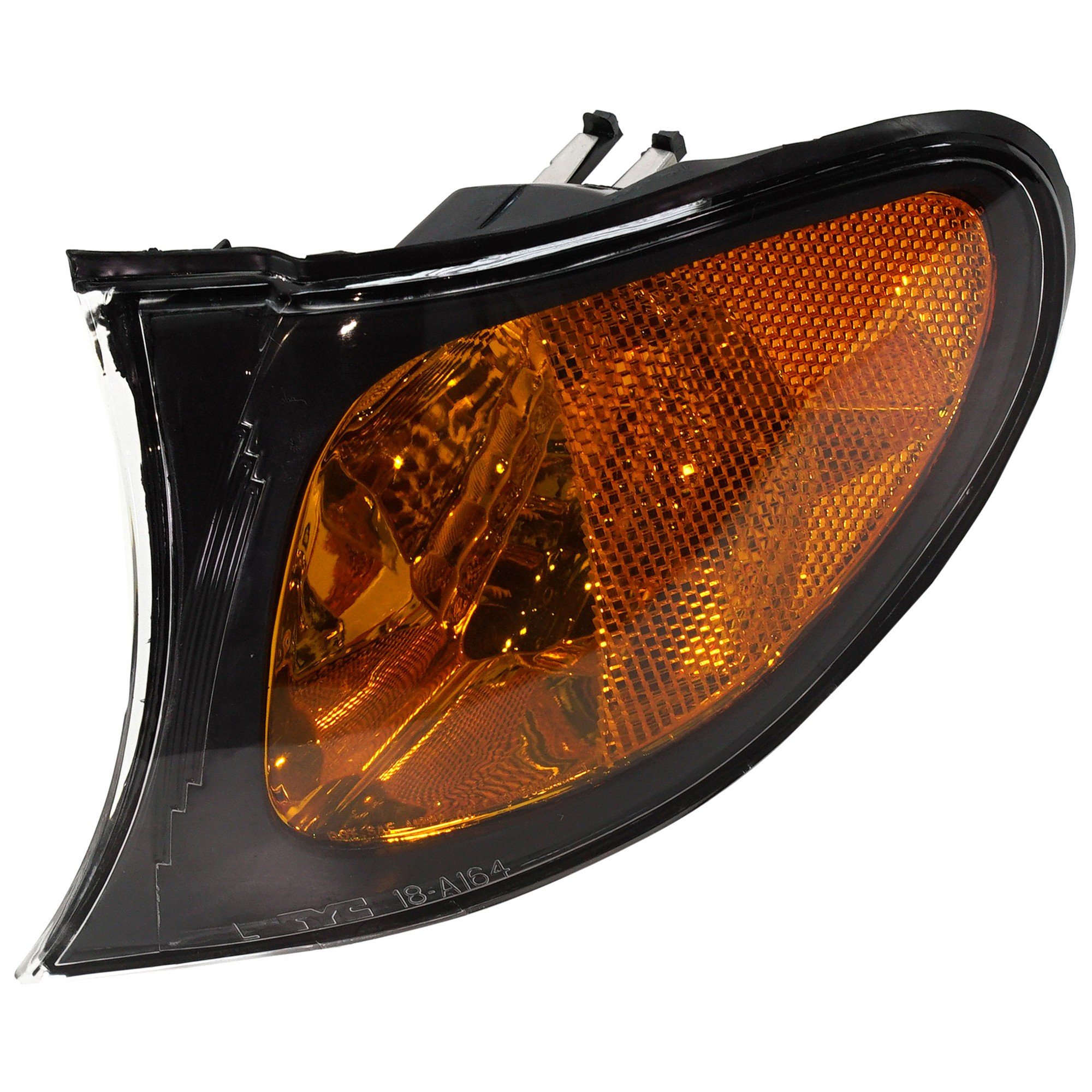 Corner Light Assembly for BMW 3-Series 2002-2005, Left (Driver), Yellow with Black Surround Trim, Sedan/Wagon, Replacement - Fits 316i, 318i, 320i, 323i, 325i, 328i, 330i models.