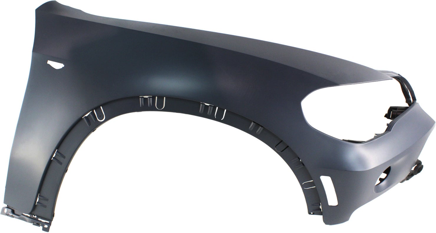 Front Fender for BMW X5 2007-2010 Right (Passenger), Primed (Ready to Paint), Excluding M Models, with Signal Light and Reflector Hole, without Headlight Washer Hole, Replacement