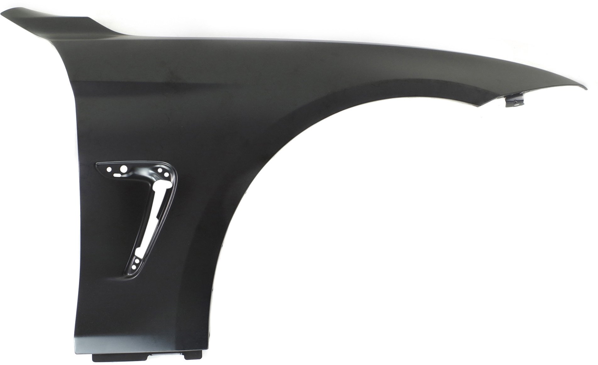 Front Fender for BMW 4-Series 2014-2017, Right (Passenger), Steel, Primed (Ready to Paint), without Molding Holes, Replacement Fits models: 420i, 428i, 430i, 435i, 440i.