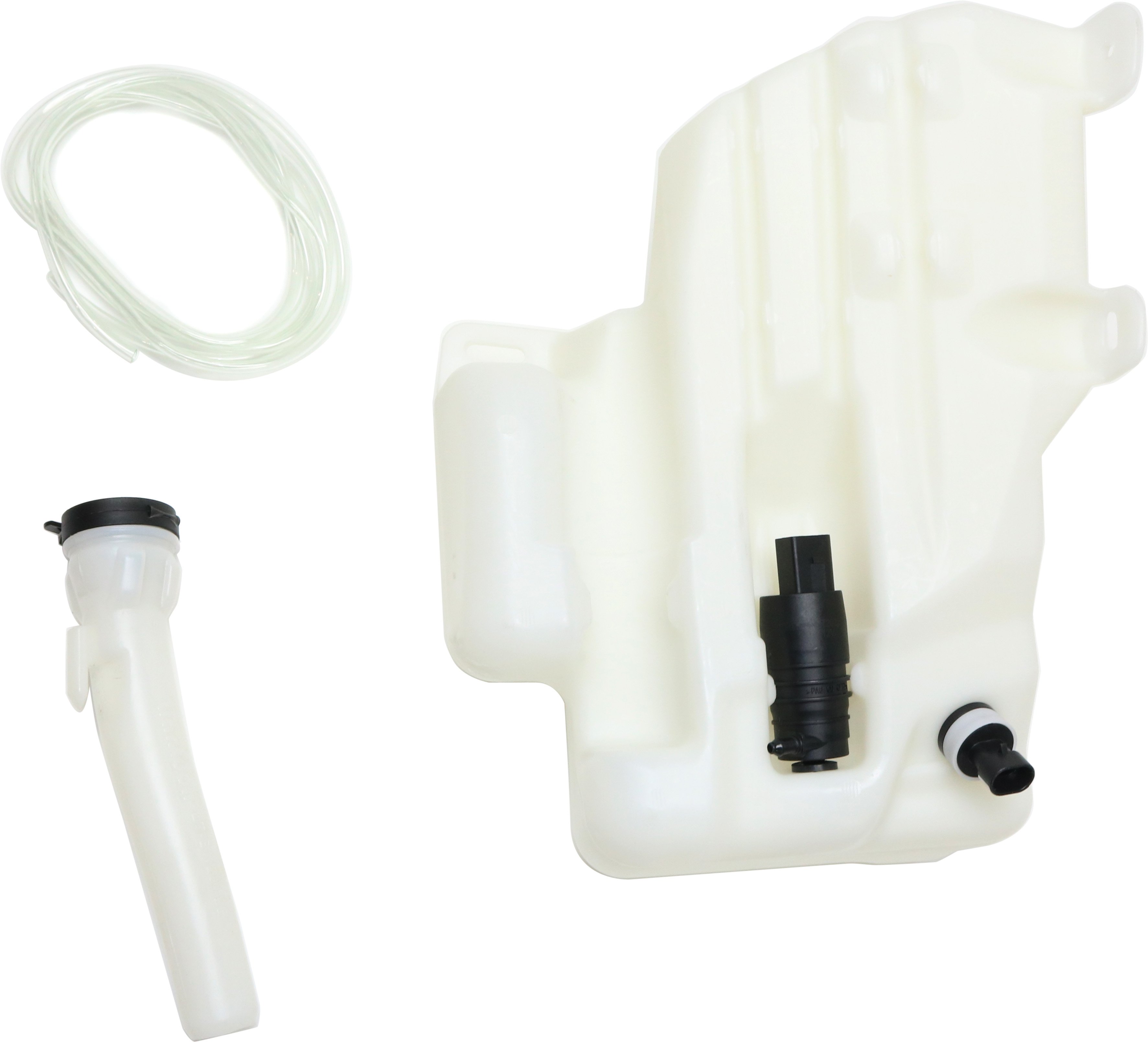 Washer Reservoir Assembly for Buick LaCrosse 2010-2016 / Chevy Impala 2014-2020 / Impala Eco 2014, with Cap, Pump, Inlet and Sensor, Replacement