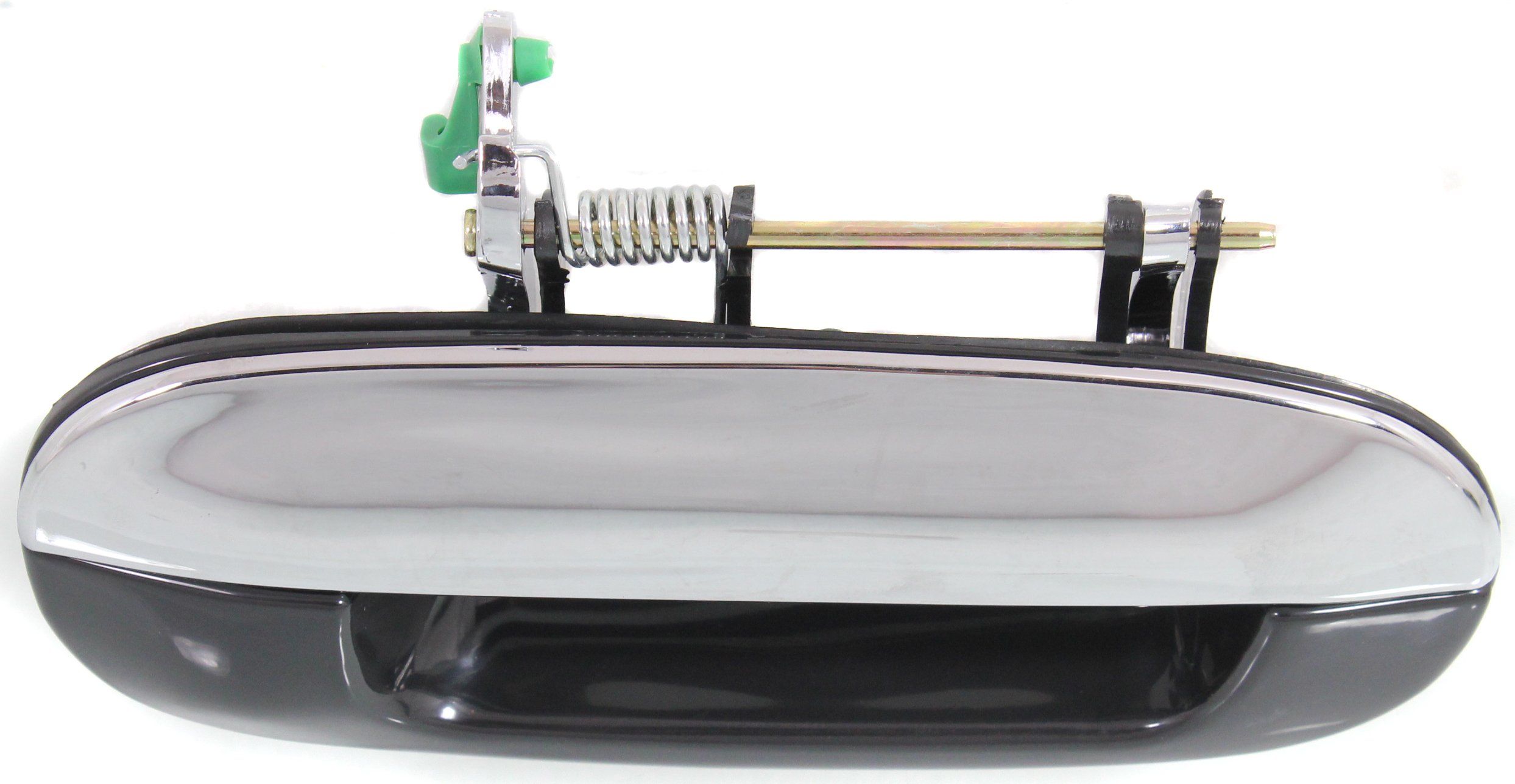 Front Exterior Door Handle for Chevrolet Trailblazer/GMC Envoy 2002-2009, Right (Passenger), Chrome Lever+Smooth Black Housing, without Keyhole, Replacement