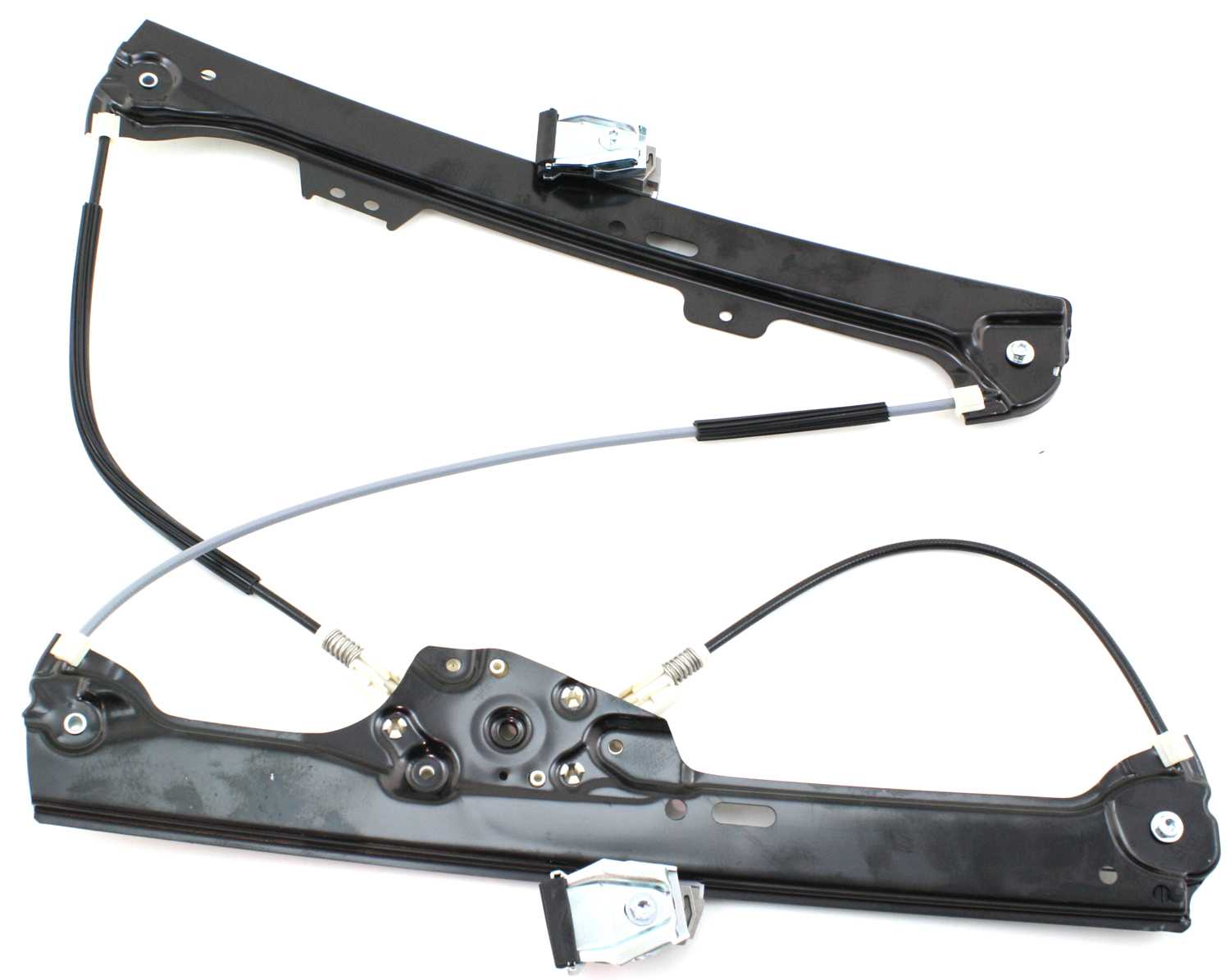 Front Window Regulator for BMW 5-Series 2004-2010, Right (Passenger) Side, Power Operated, without Motor, Replacement