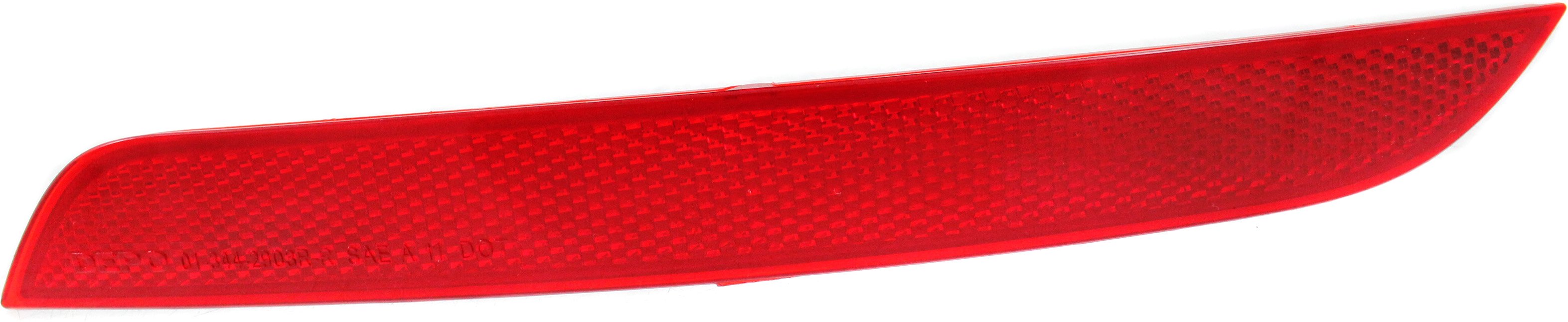 Rear Bumper Reflector Light for BMW 3-Series (2012-2015), 4-Series (2014-2017), Right (Passenger), without M Sport Line, Convertible/Coupe/Hatchback/Sedan, Replacement - fits 316i, 318i, 320i, 328i, 335i, 340i, 428i, 435i, 440i. (CAPA Certified)