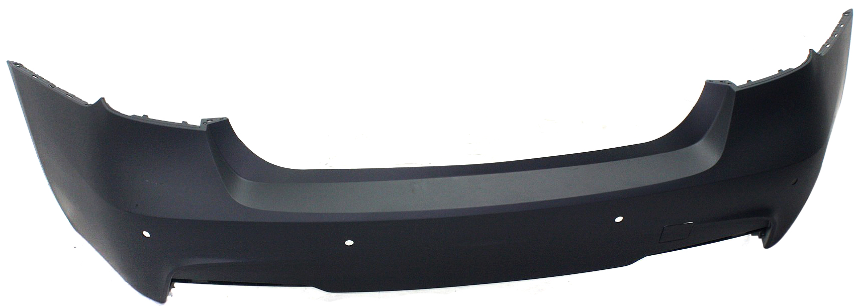 Rear Bumper Cover for BMW 3-Series 2013-2018, Primed (Ready to Paint), with M Sport Package & Park Distance Control Sensor Holes, Sedan, Replacement Models: 320i, 328i, 330i, 335i, 340i.