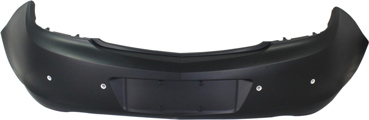 Primed (Ready to Paint) Rear Bumper Cover for Buick Regal 2011-2013, with Parking Aid Sensor Holes, Fits Base/CXL Models, Replacement
