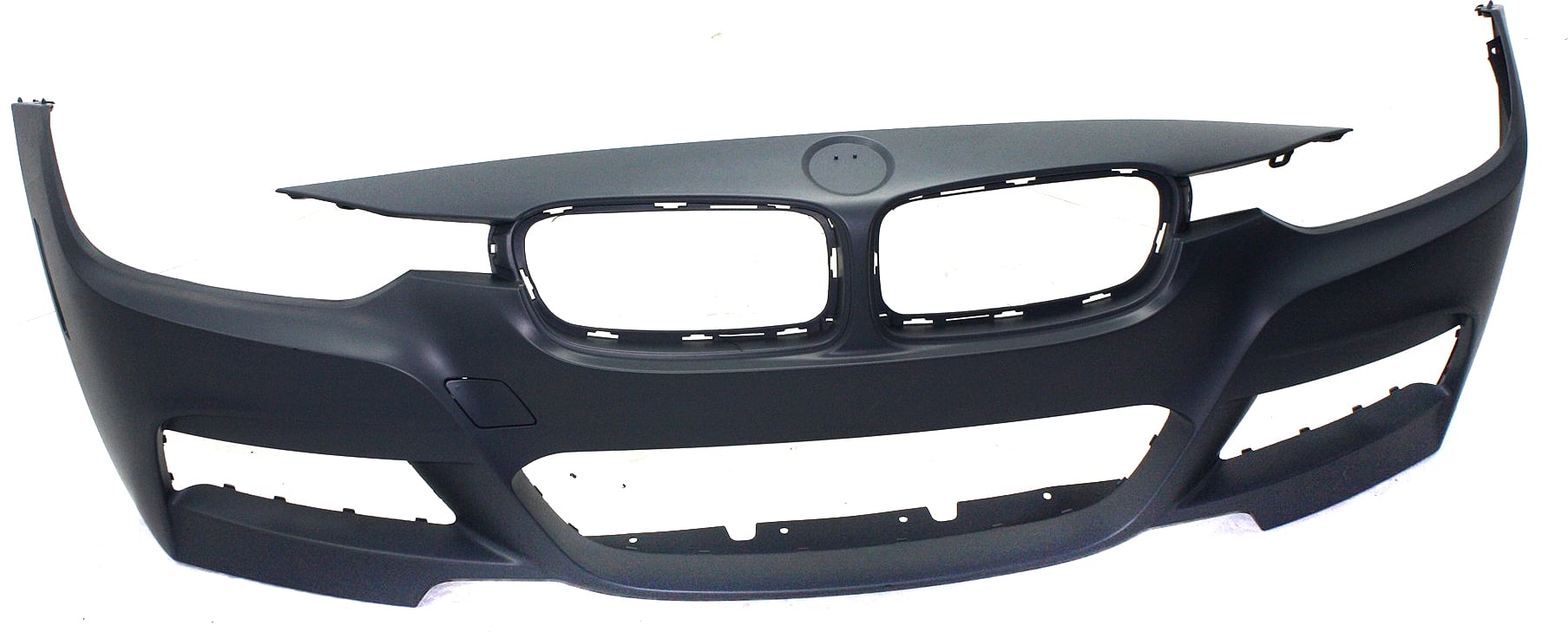 Front Bumper Cover for BMW 3-Series 2013-2019, Primed (Ready to Paint) with M Sport Package, Without Headlight Washer and Park Distance Control Sensor Holes, for Sedan 2013-2018/Wagon 2014-2019, Replacement