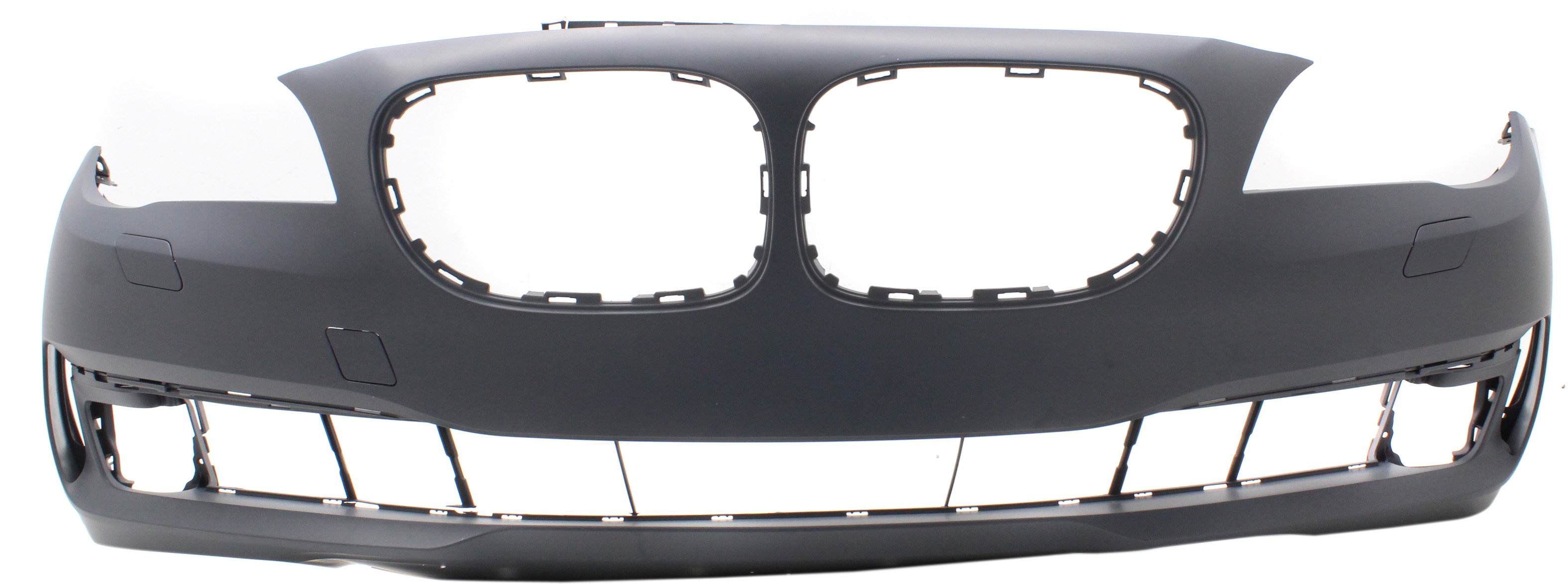 Front Bumper Cover for BMW 7-Series 2013-2015, Primed (Ready to Paint), without M Package, without Parking Distance Control Sensor Holes, Replacement