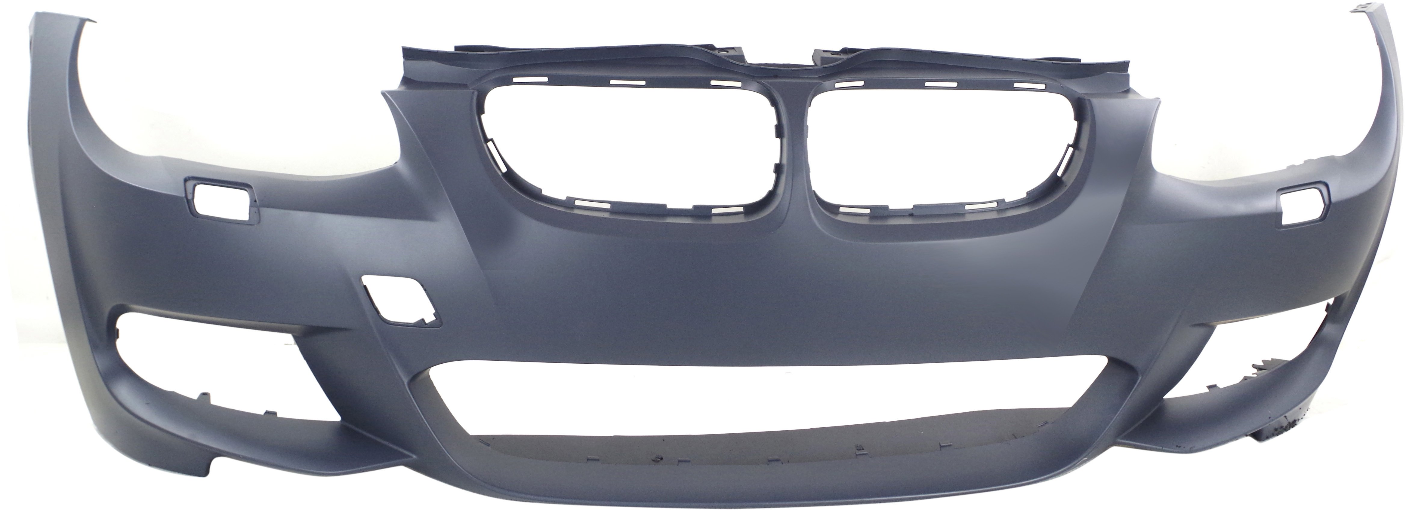 Front Bumper Cover for BMW 3-Series 2011-2013, Primed (Ready to Paint), with 3.0L Engine, M Package, without Park Distance Control Sensor Holes, Convertible/Coupe, Replacement