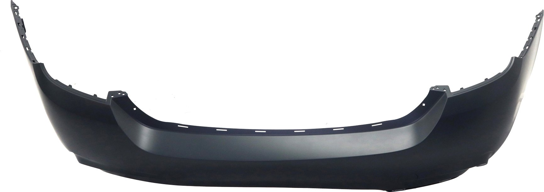 Rear Bumper Cover Primed (Ready to Paint) for BMW 4-Series 2015-2020, with M Sport Package, without Parking Distance Control Sensor or Park Assist Sensor Holes, Hardback, Replacement Models: 2015-2020 428i, 435i, 440i.