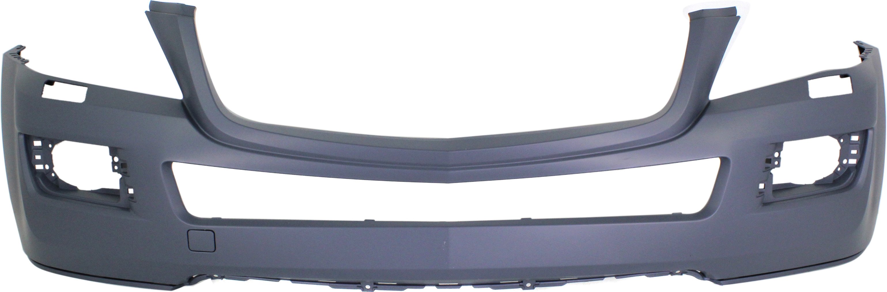 Front Bumper Cover for GL-Class 2007-2012, Primed (Ready to Paint), Without Parktronic Holes, with Headlight Washer Holes, with Curve Lighting, Replacement