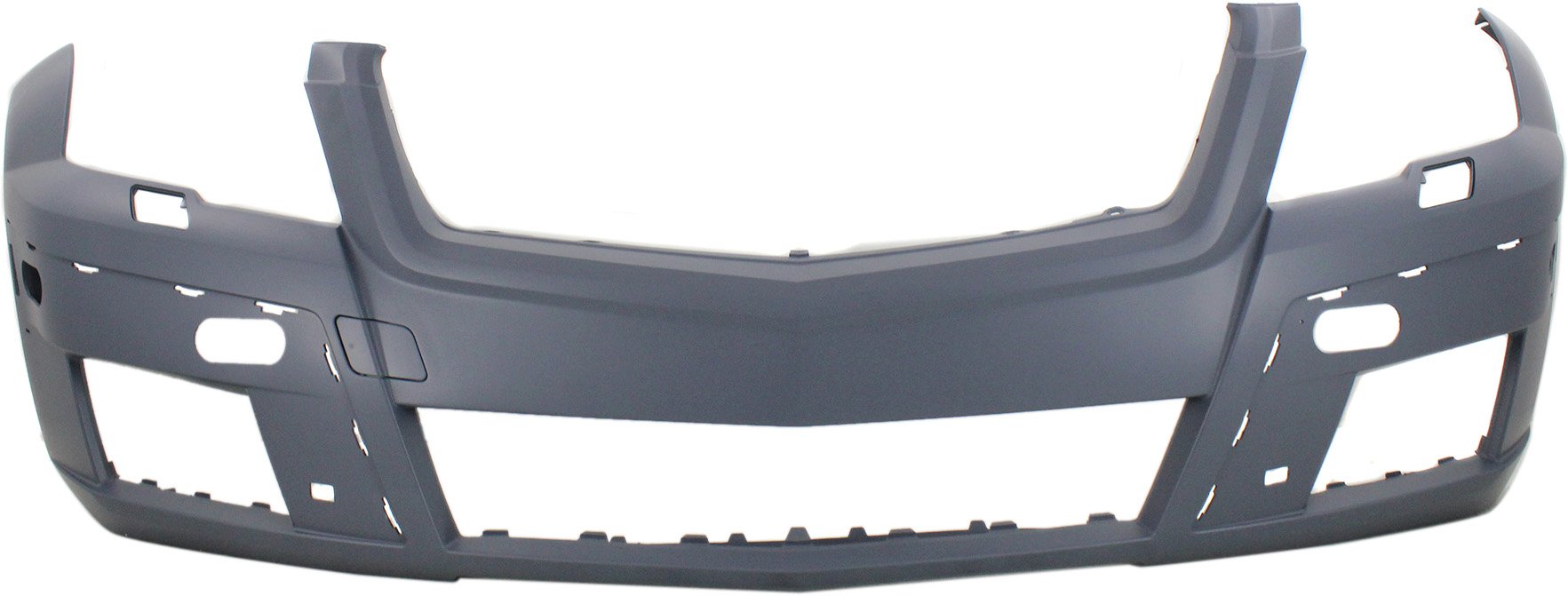 Front Bumper Cover for Mercedes-Benz GLK-Class 2010-2012, Primed (Ready to Paint), with Headlight Holes, without Parktronic Holes, Replacement