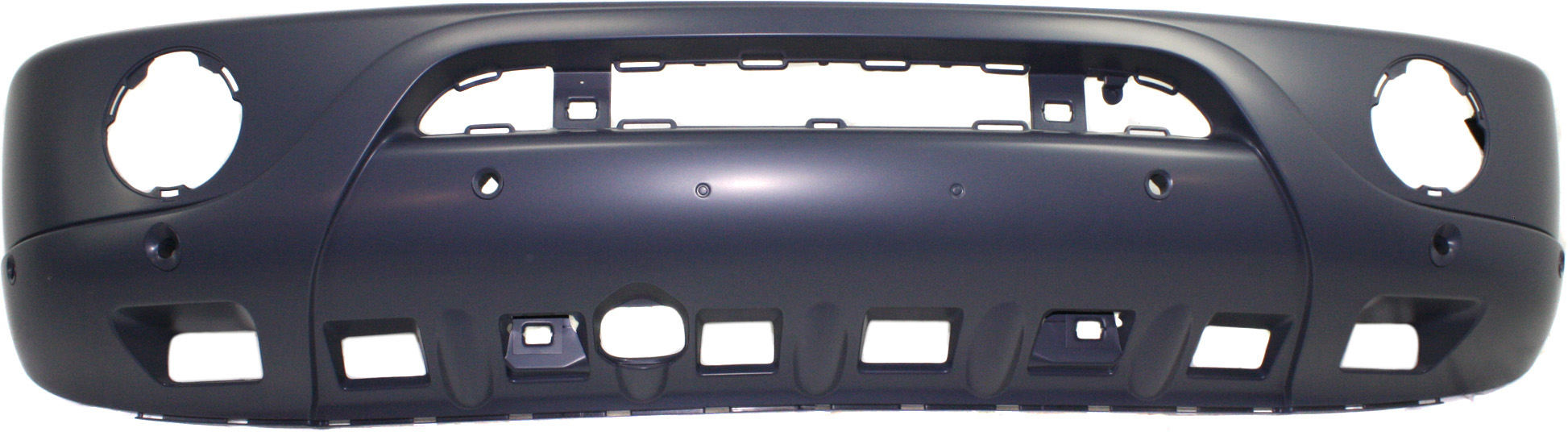 Front Bumper Cover for Mercedes-Benz M-Class (2002-2005), Primed (Ready to Paint), Without Headlight Holes, With Parktronic Holes, With Round Fog Lights, Replacement