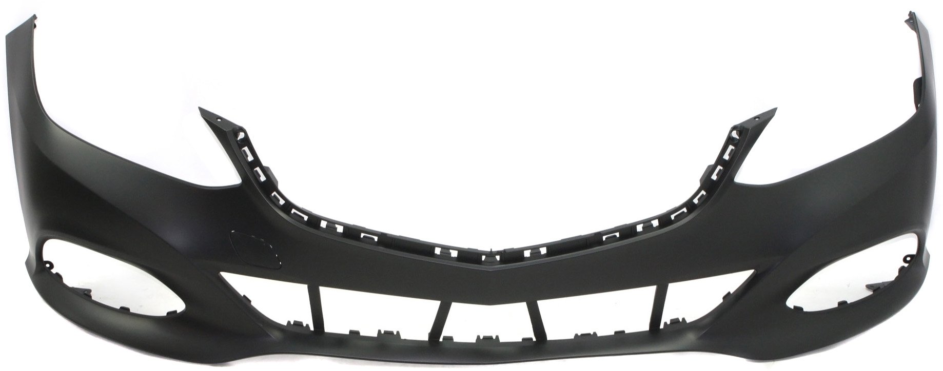 Front Bumper Cover for Mercedes-Benz E-Class 2014-2016, Primed (Ready to Paint), Without AMG Package, Without Parktronic Holes & Insert, Excludes E63 Model, Sedan/Wagon - Replacement
