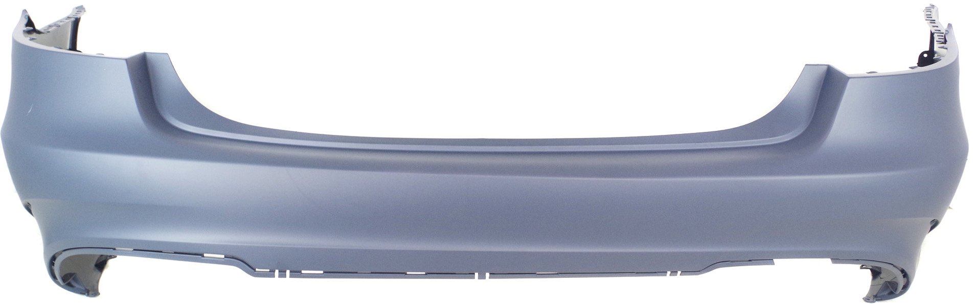 Rear Bumper Cover for Mercedes E-Class 2014-2016, Primed (Ready to Paint), with AMG Styling Package, without Parktronic Holes, Sedan, Replacement