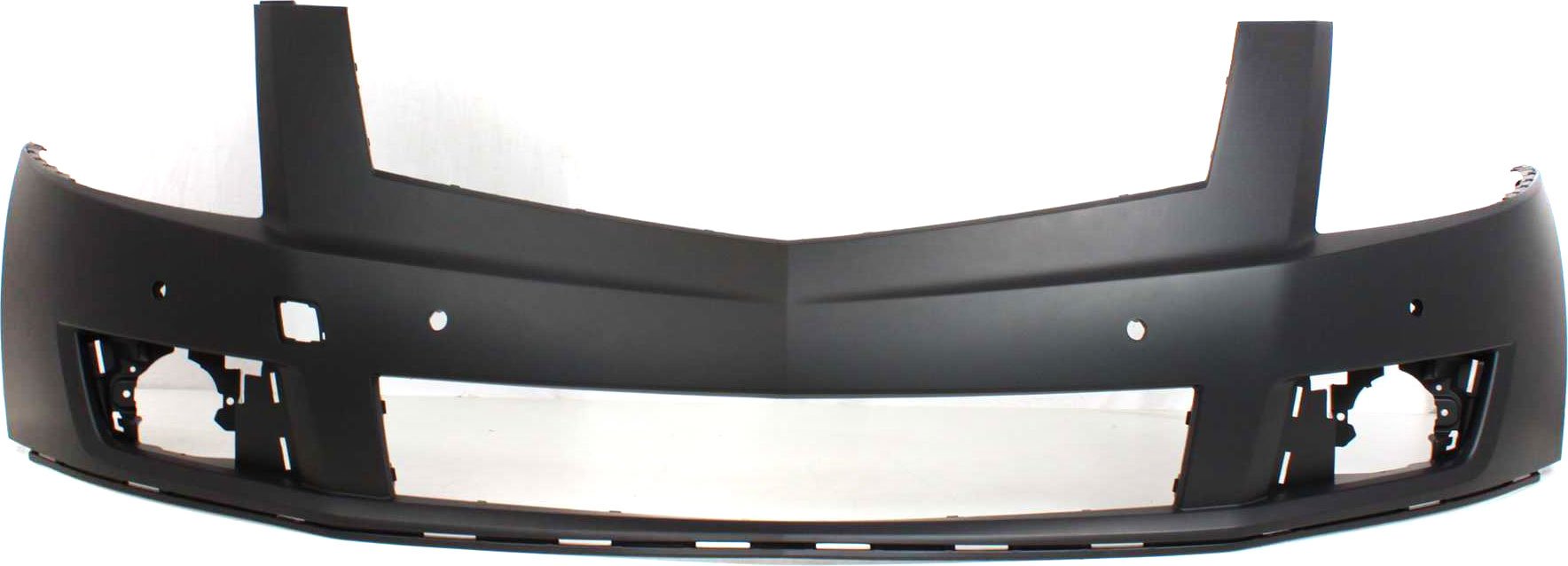 Front Bumper Cover for SRX Cadillac 2010-2012 Upper, Primed (Ready to Paint), Without Headlight Holes, With Parking Assist Sensor Holes, Replacement