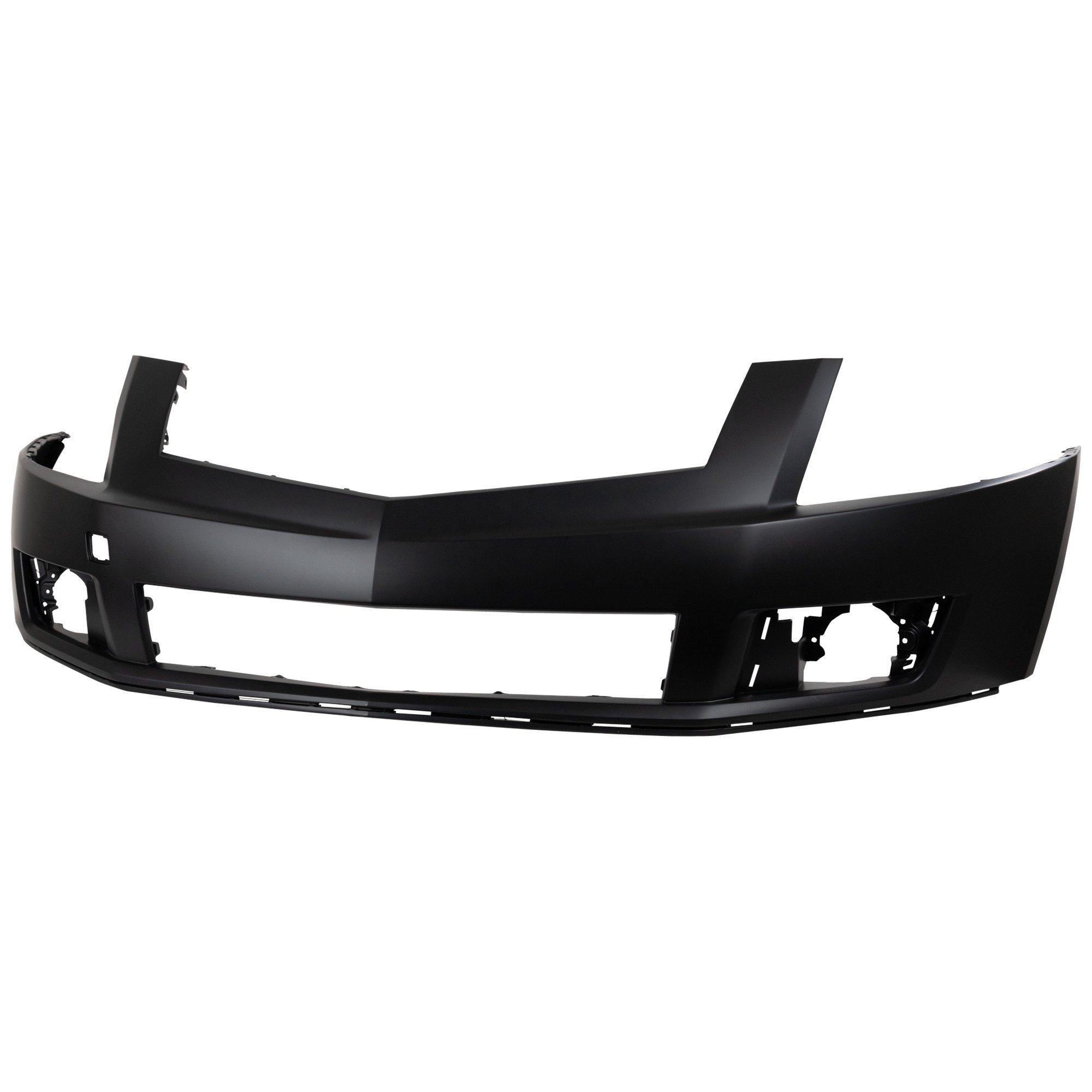 Front Bumper Cover for Cadillac SRX 2010-2012, Upper Section, Primed (Ready to Paint), w/o Headlight and Parking Assist Sensor Holes, Replacement (CAPA Certified)