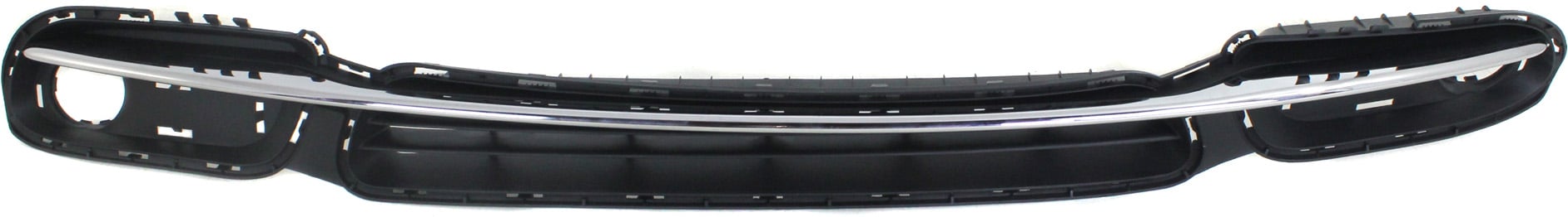 Front Bumper Grille for Chrysler Town and Country 2011-2016, Textured Black with Chrome Molding, Replacement