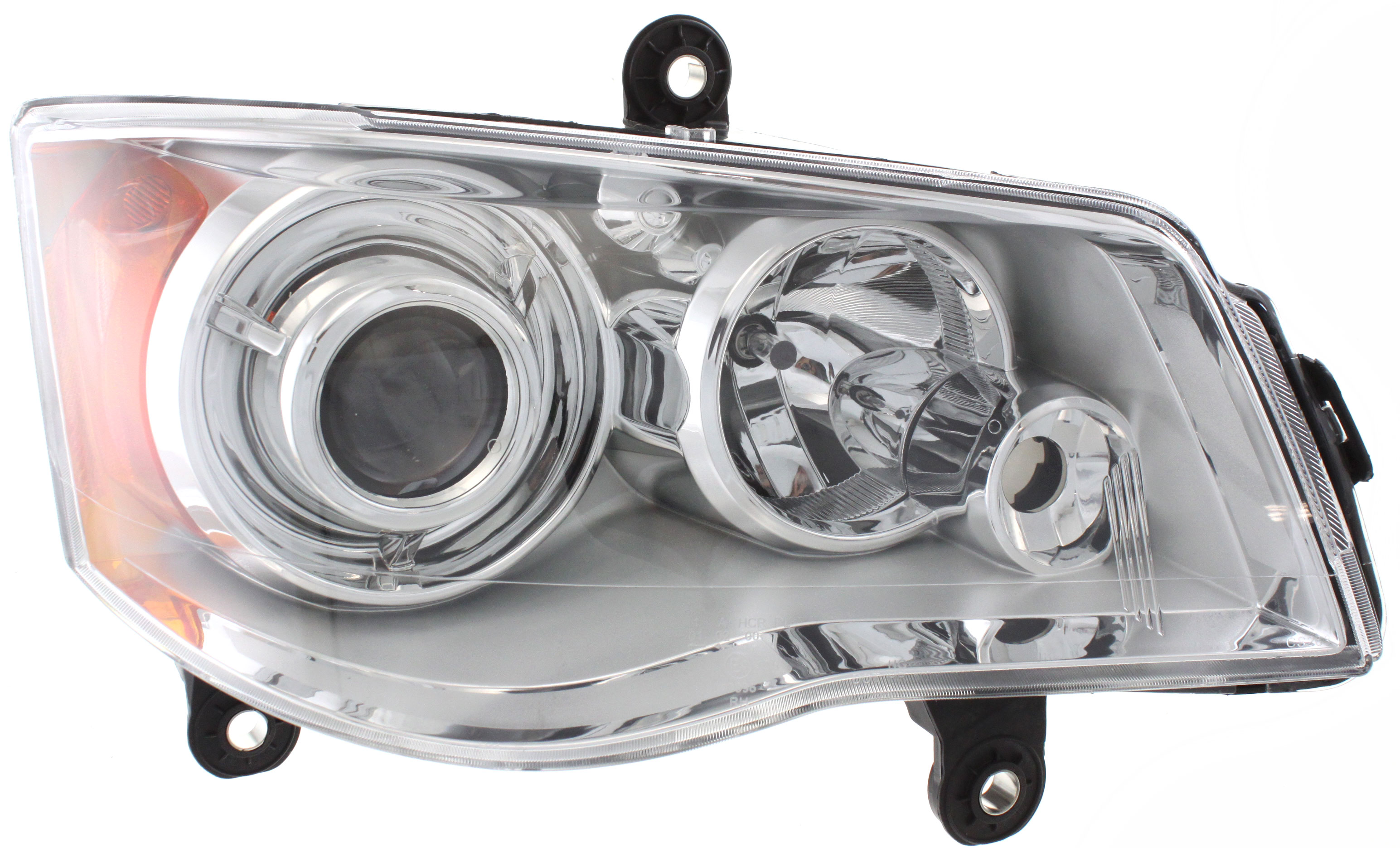 Headlight for Chrysler Town and Country 2008-2016, Right (Passenger), Lens and Housing, Xenon, without HID Kit, Code LMP, Replacement