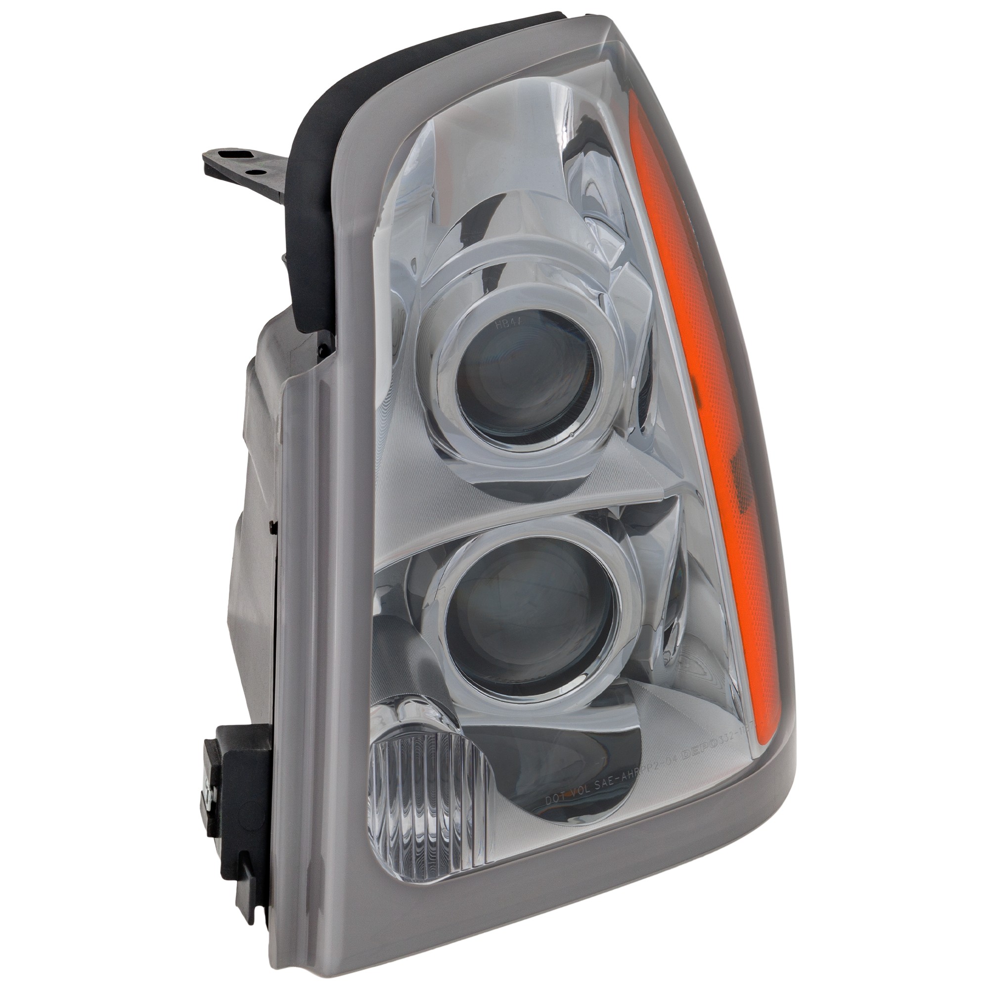 Headlight Assembly for Cadillac SRX 2004-2009, Left (Driver), Halogen, Replacement (CAPA Certified)