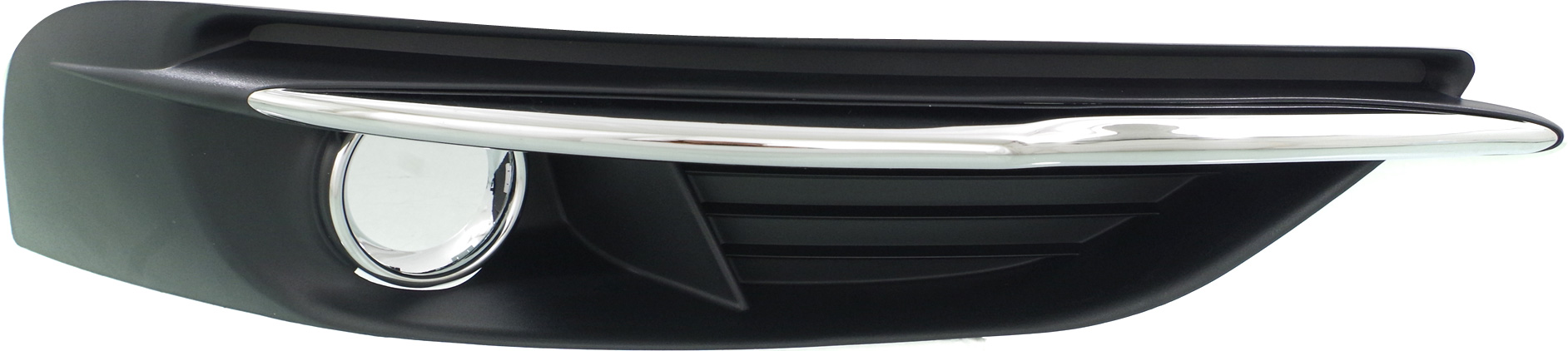 Front Fog Light Molding for Chrysler 200 2011-2014, Right (Passenger), Textured Black with Chrome Trim, Convertible/Sedan, Replacement