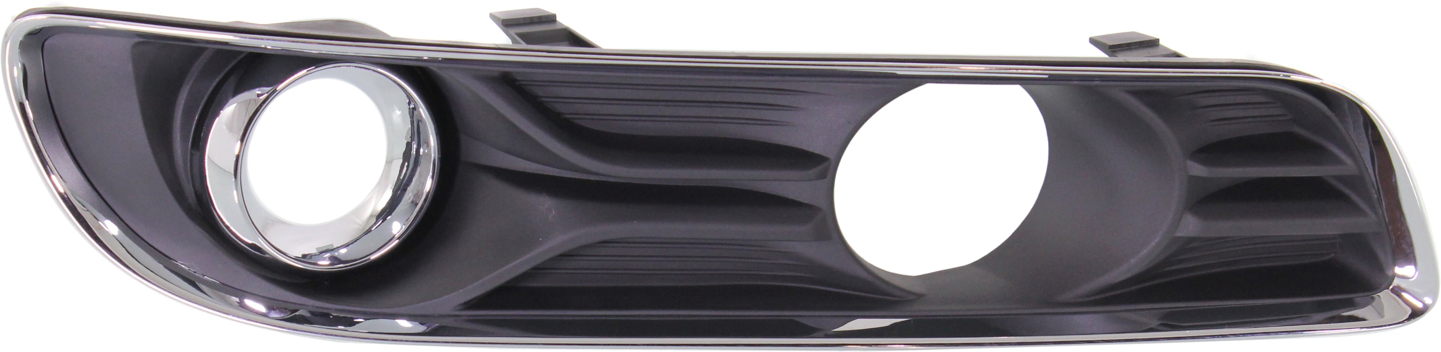 Front Fog Light Molding for Chrysler 300 2011-2014, Right (Passenger), Black with Chrome Trim, with ACC, Excluding SRT-8 Model, Replacement