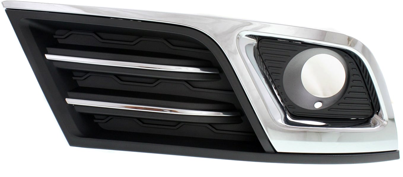 Front Fog Light Molding for Chevrolet Traverse 2013-2017 Right (Passenger), Textured Black with Chrome Trim, LTZ/Premier Models, Replacement