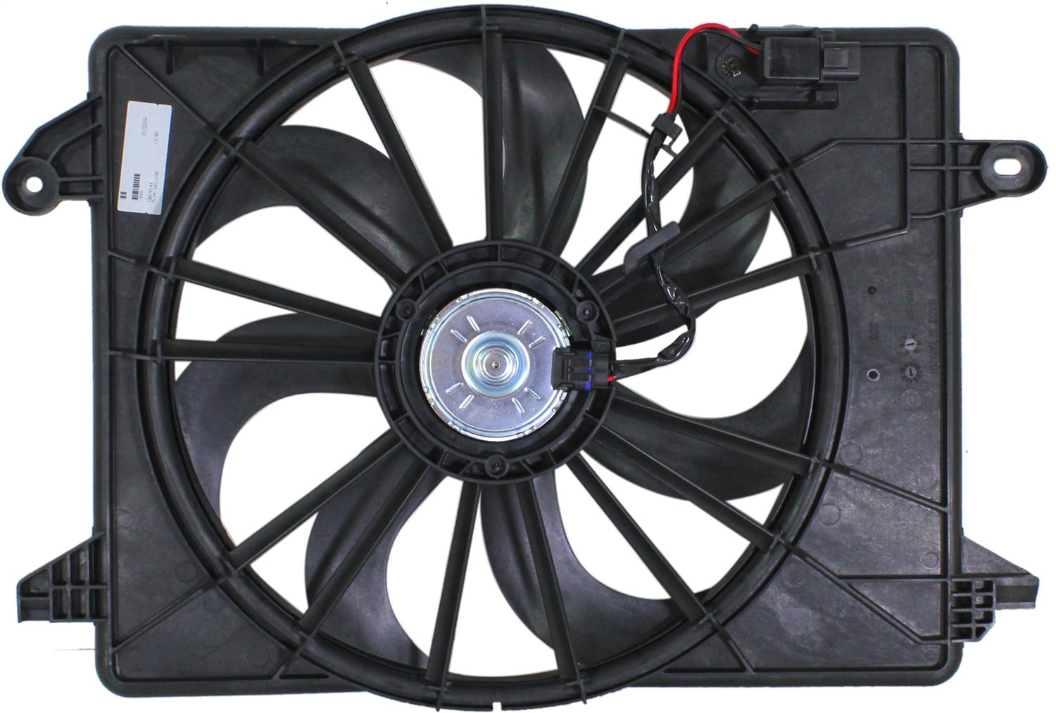 Radiator Fan Assembly for Dodge Challenger, Charger, Chrysler 300 (2009-2022), Single Fan, Includes Resistor, Replacement